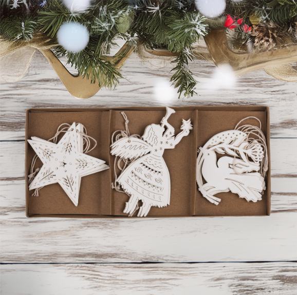 Laser Cut Paper Christmas Decorations