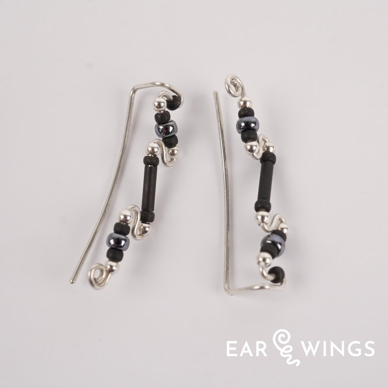 Ear Wings Black Dahlia 925 Sterling Silver