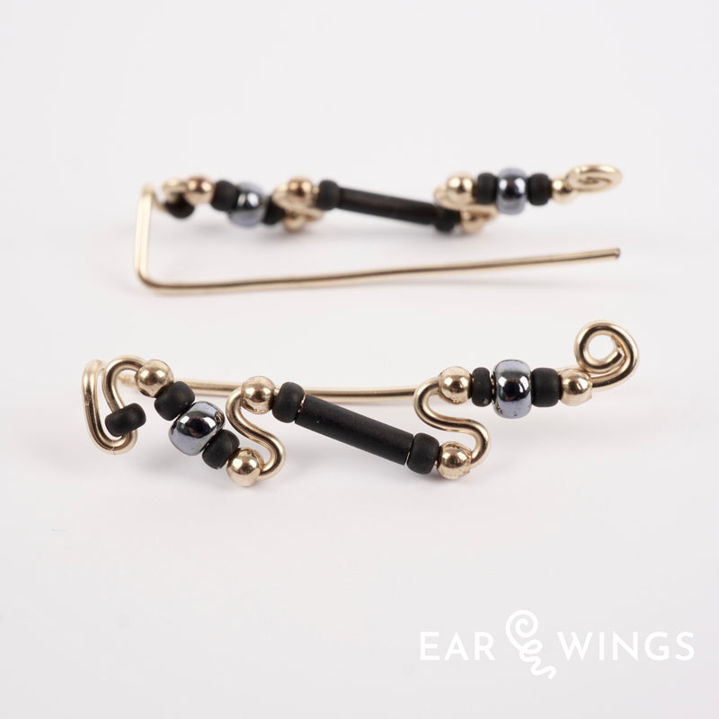 Ear Wings Black Dahlia 14ct Yellow Gold