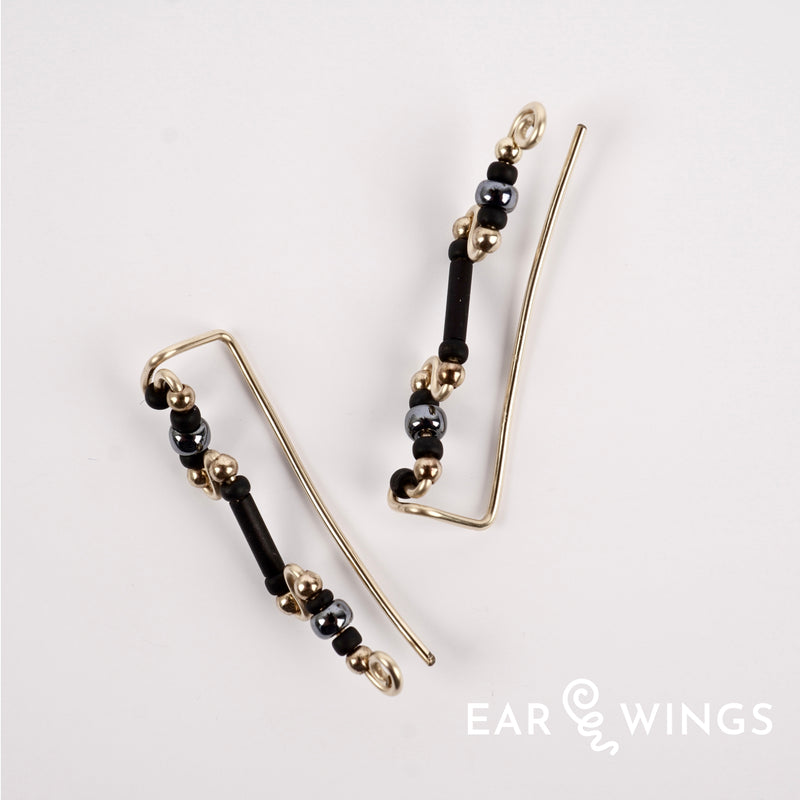 Ear Wings Black Dahlia 14ct Yellow Gold