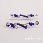 Ear Wings Blue Iris Sterling Silver