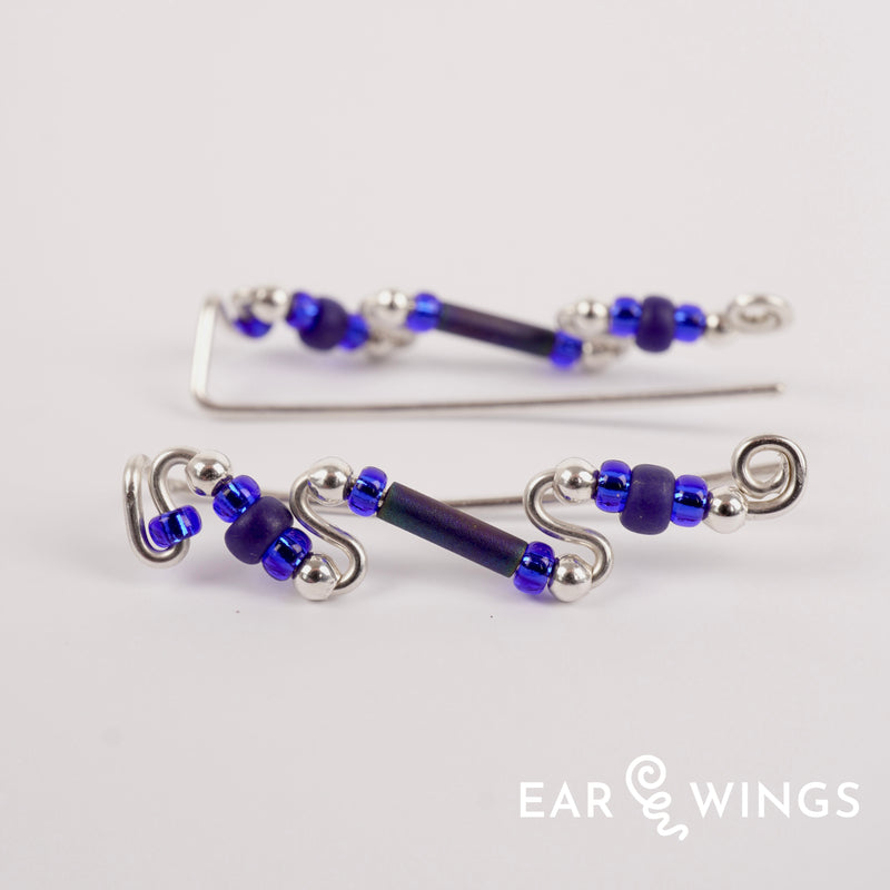Ear Wings Blue Iris Sterling Silver