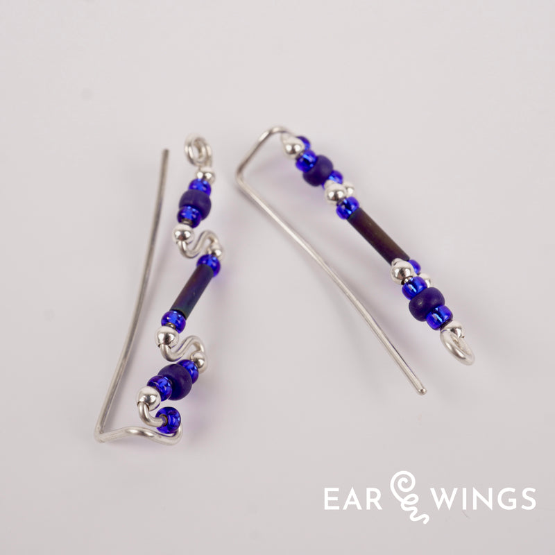 Ear Wings Blue Iris Sterling Silver