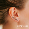 Ear Wings Black Dahlia 925 Sterling Silver