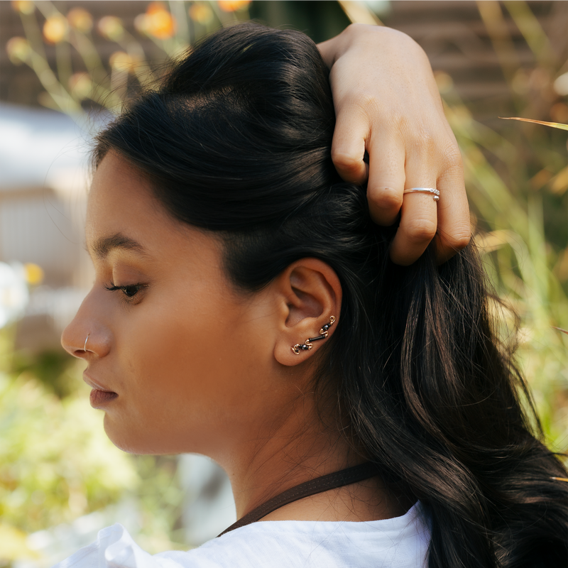 Ear Wings Black Dahlia 14ct Yellow Gold