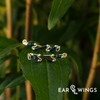 Ear Wings Blue Iris 925 Sterling Silver