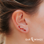 Ear Wings Crimson Poppy 925 Sterling Silver