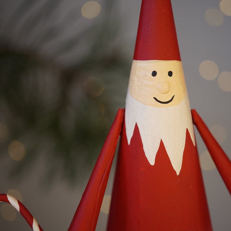 Hanging Tin Santa
