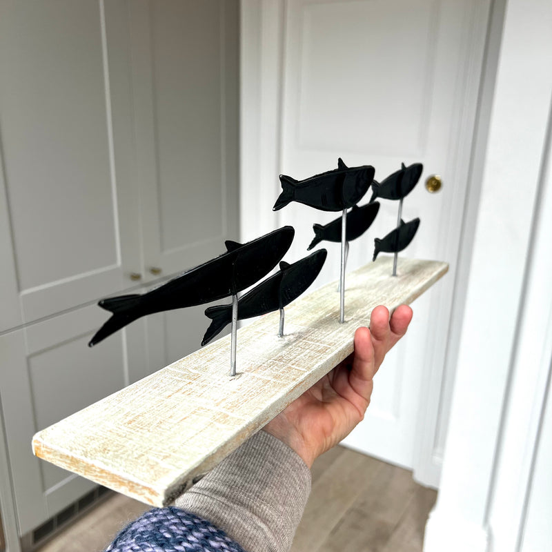 Large Metal Sardine Sculpture
