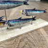 Large Metal Sardine Sculpture
