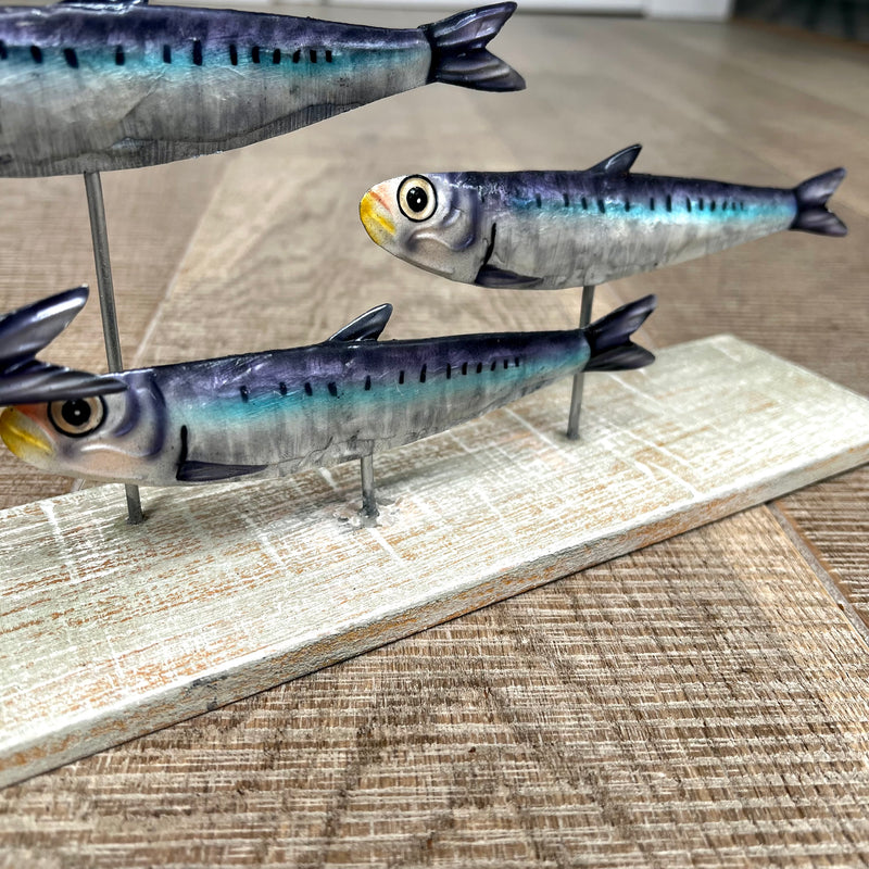 Large Metal Sardine Sculpture