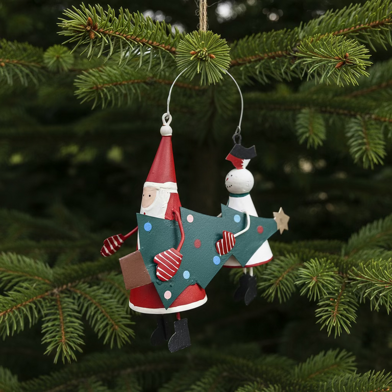 Santa & Snowmen with Tree