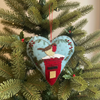 Felt Robin on Postbox Heart