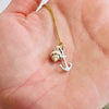 Seashell and Anchor Necklace 14ct Yellow Gold
