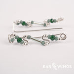 Ear Wings Misty Eucalyptus 925 Sterling Silver