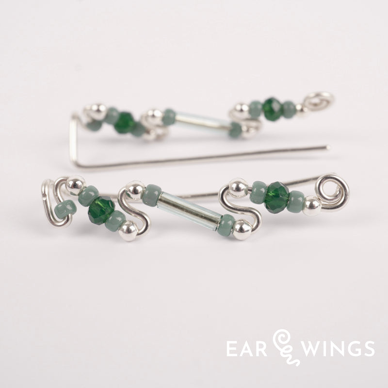 Ear Wings Misty Eucalyptus 925 Sterling Silver