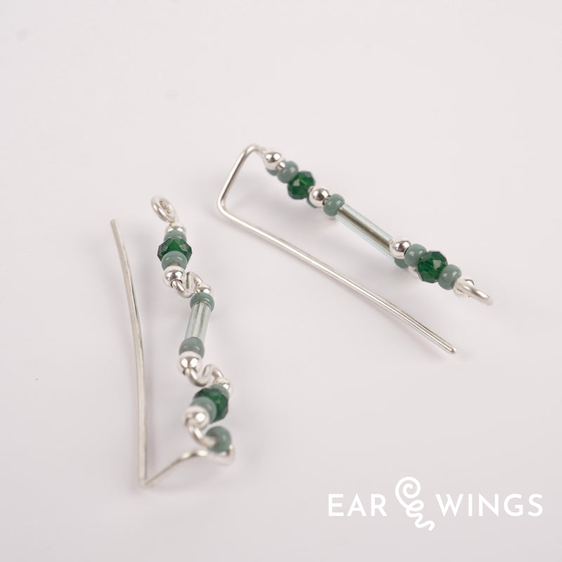 Ear Wings Misty Eucalyptus 925 Sterling Silver