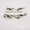 Ear Wings Misty Eucalyptus 14ct Yellow Gold