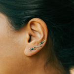 Ear Wings Misty Eucalyptus 14ct Yellow Gold