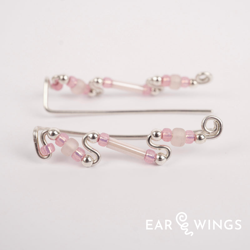 Ear Wings Peony Petals 925 Sterling Silver
