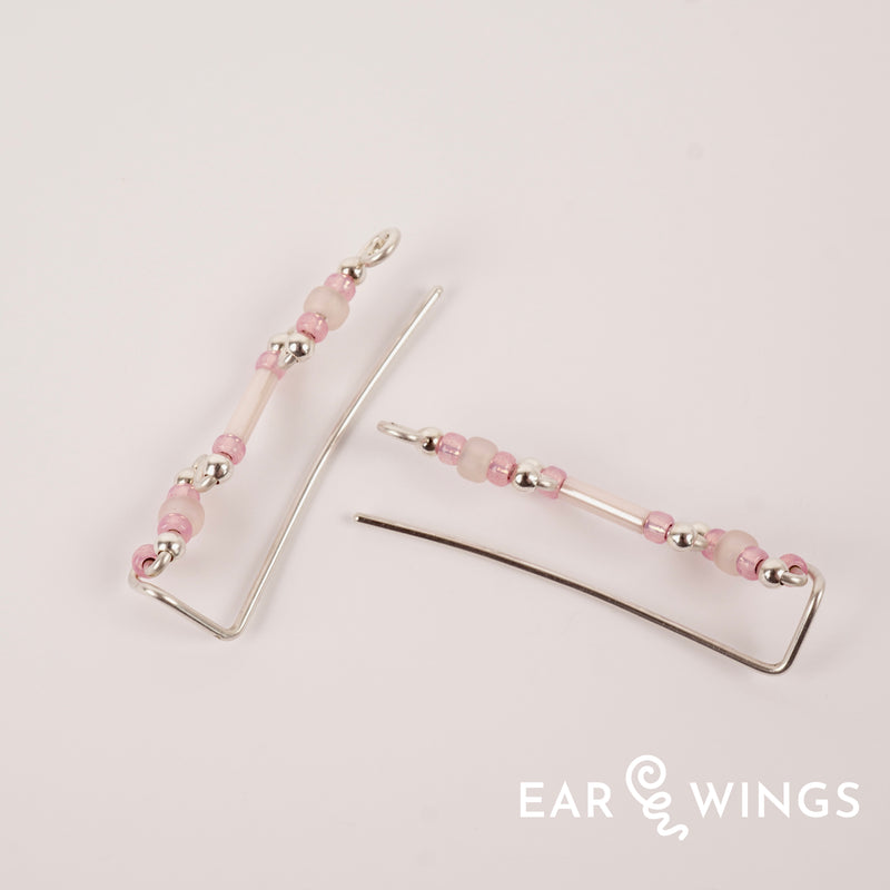 Ear Wings Peony Petals 925 Sterling Silver