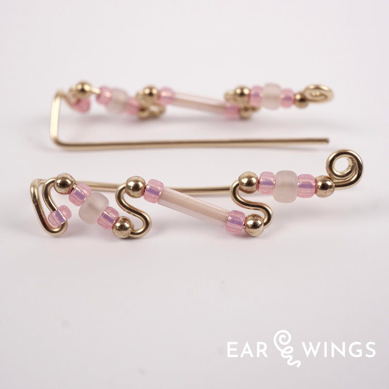 Ear Wings Peony Petals 14ct Yellow Gold