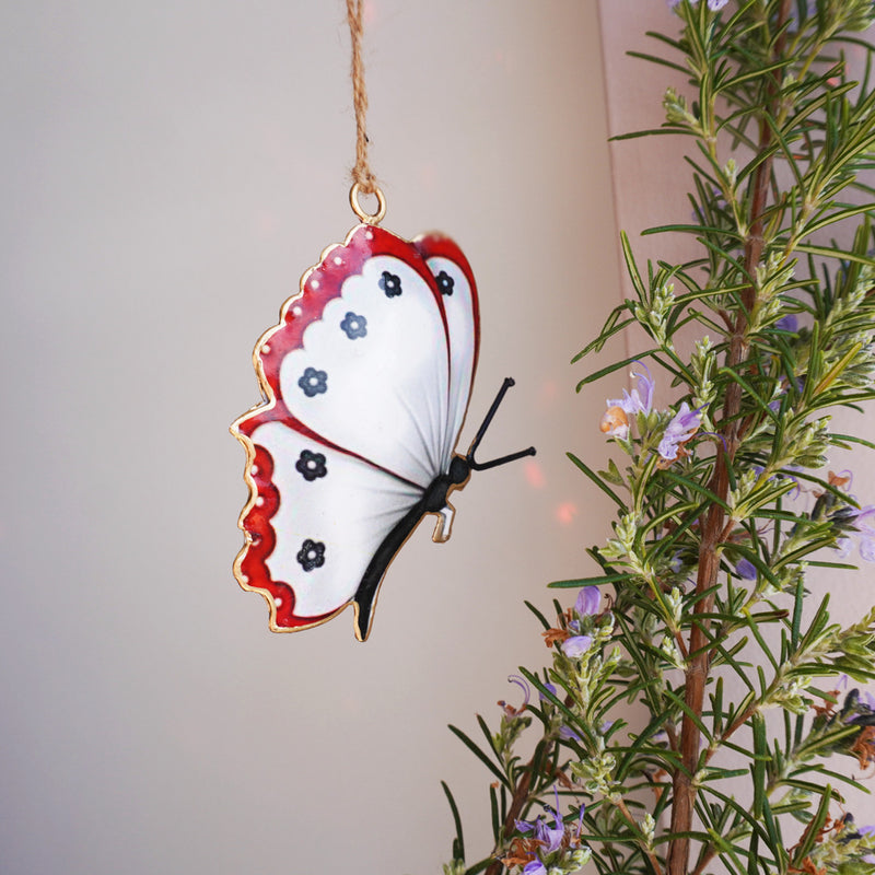 Perching White Tin Butterfly