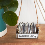 Hanging Crate of Sardines