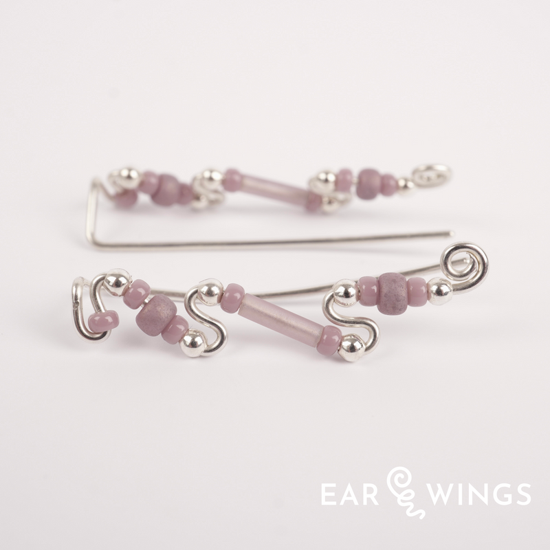 Ear Wings Vintage Violet 925 Sterling Silver