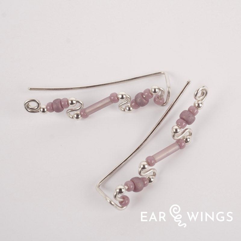 Ear Wings Vintage Violet 925 Sterling Silver