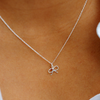 Dainty Bow Necklace Sterling Silver