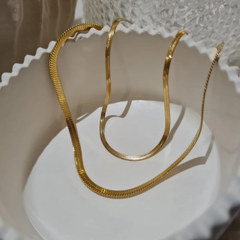 Herringbone Snake Chain Necklace