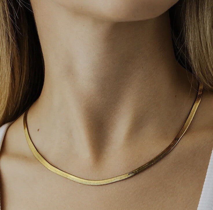 Herringbone Snake Chain Necklace