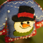 Hand-Stitched Felt Snowman Jumper