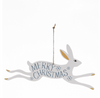 White Hare Christmas Sign