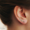 Ear Wings Clear Crystals Sterling Silver