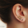 Ear Wings Bridal White Opal Crystals and Yellow Gold Stardust 14ct Yellow Gold
