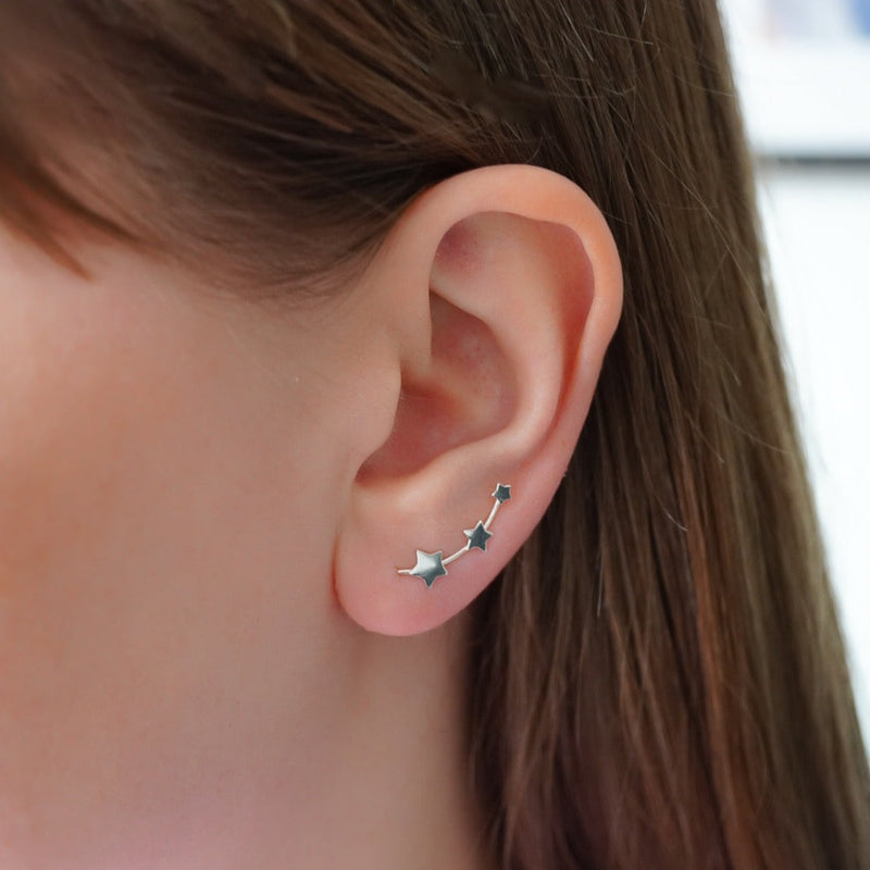 Ear Climbers Sterling Silver Star
