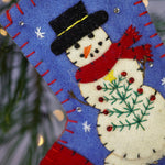 Hand-stitched Felt Snowman Stocking