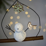 Hanging Snowman and Bird