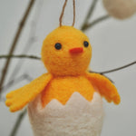 Hand Felted Hatching Chick