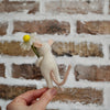 Felted Mouseling Holding Her Daisy