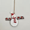 Hanging Snowman Holding Robins