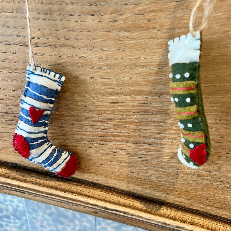 Hand-Stitched Felt Stocking Garland *limited stock*