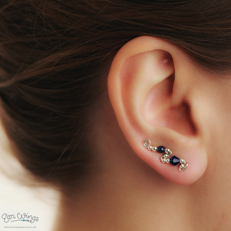 Ear Wings Indigo Sterling Silver