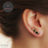 Ear Wings Emerald 14ct Yellow Gold