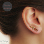 Ear Wings Topaz 14ct Yellow Gold