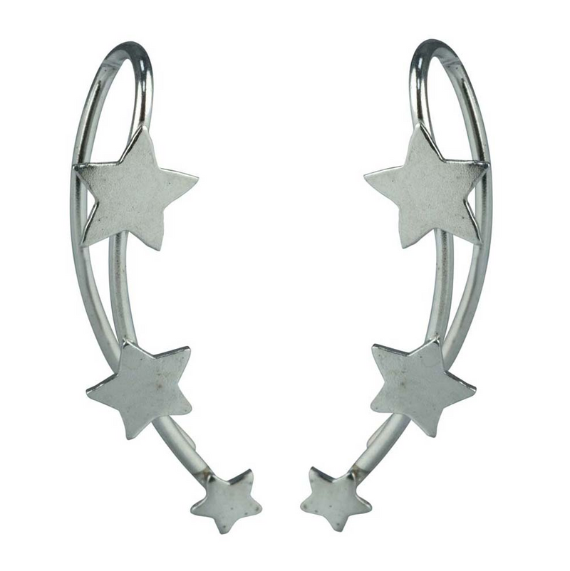 Ear Climbers Sterling Silver Star