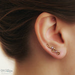 Ear Wings Smokey Mauve 14ct Yellow Gold