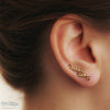 Ear Wings Round Beads 14ct Yellow Gold